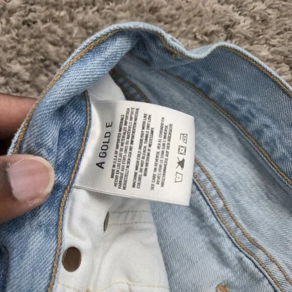 Agolde Jeans Women 27 Jamie High Rise Classic Shakedown Distressed Denim - Picture 3 of 8